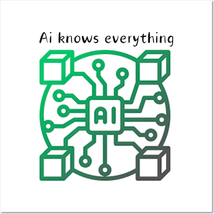 Ai knows everything Posters and Art